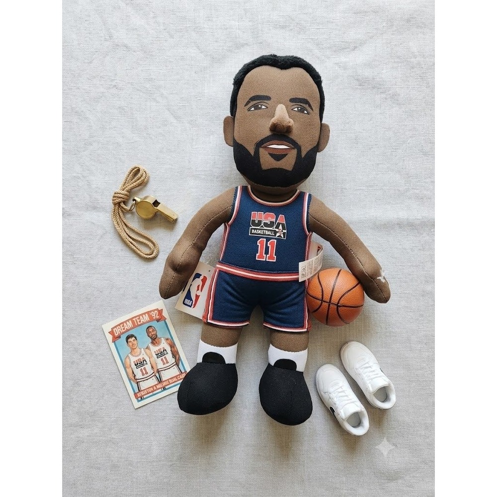 Bleacher Creatures Karl Malone Plush Figure 10" Blue USA Basketball #11